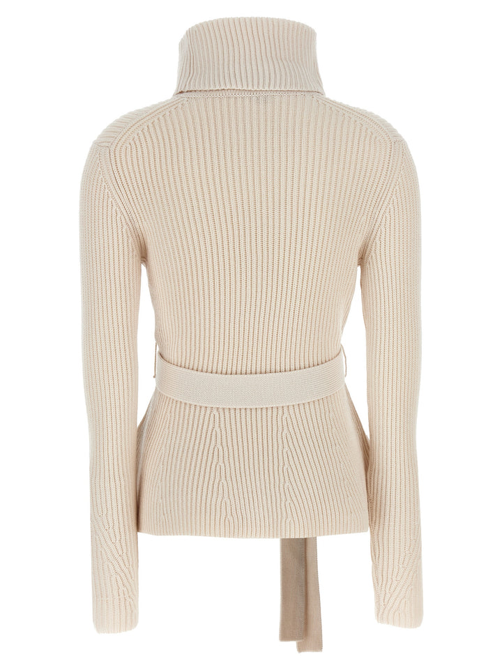 Illustration Peplum Sweater, Cardigans Beige