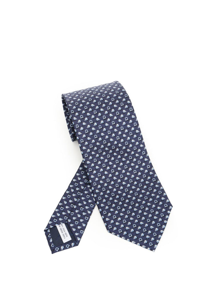 Ferragamo Silk Tie Ties And Bow Ties - Blue | c904d7a7c5763e640ed5fdacef4f8125cf6ad1d0