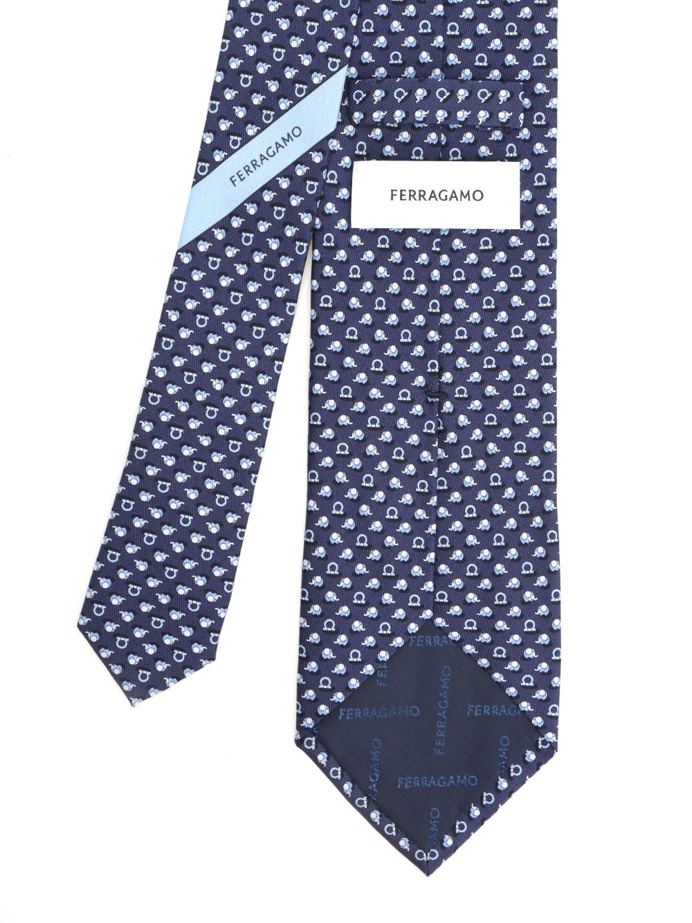 Ferragamo Silk Tie Ties And Bow Ties - Blue | 9eb7647c7cdfd635cf08081fd2127f72e830b07a