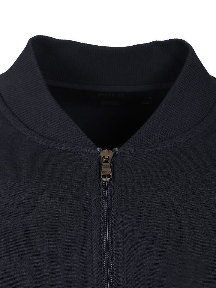 Polo Ralph Lauren Double-Knit Bomber Jacket Jackets - Blue | 38244826713e41d8485b36e55a5a36ad73666de8