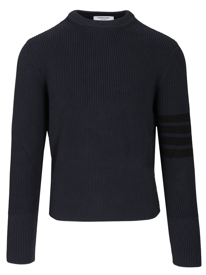 Thom Browne Cotton Sweater Knitwear - Blue | 81e90ef25c8ae05ece4a7540dbaadb282f2b61e9