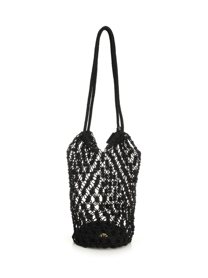 Saint Laurent Crochet Hobo Bag Shoulder Bags - Black | 28370e33fba33f82d13b714c1cb37271ff36818c