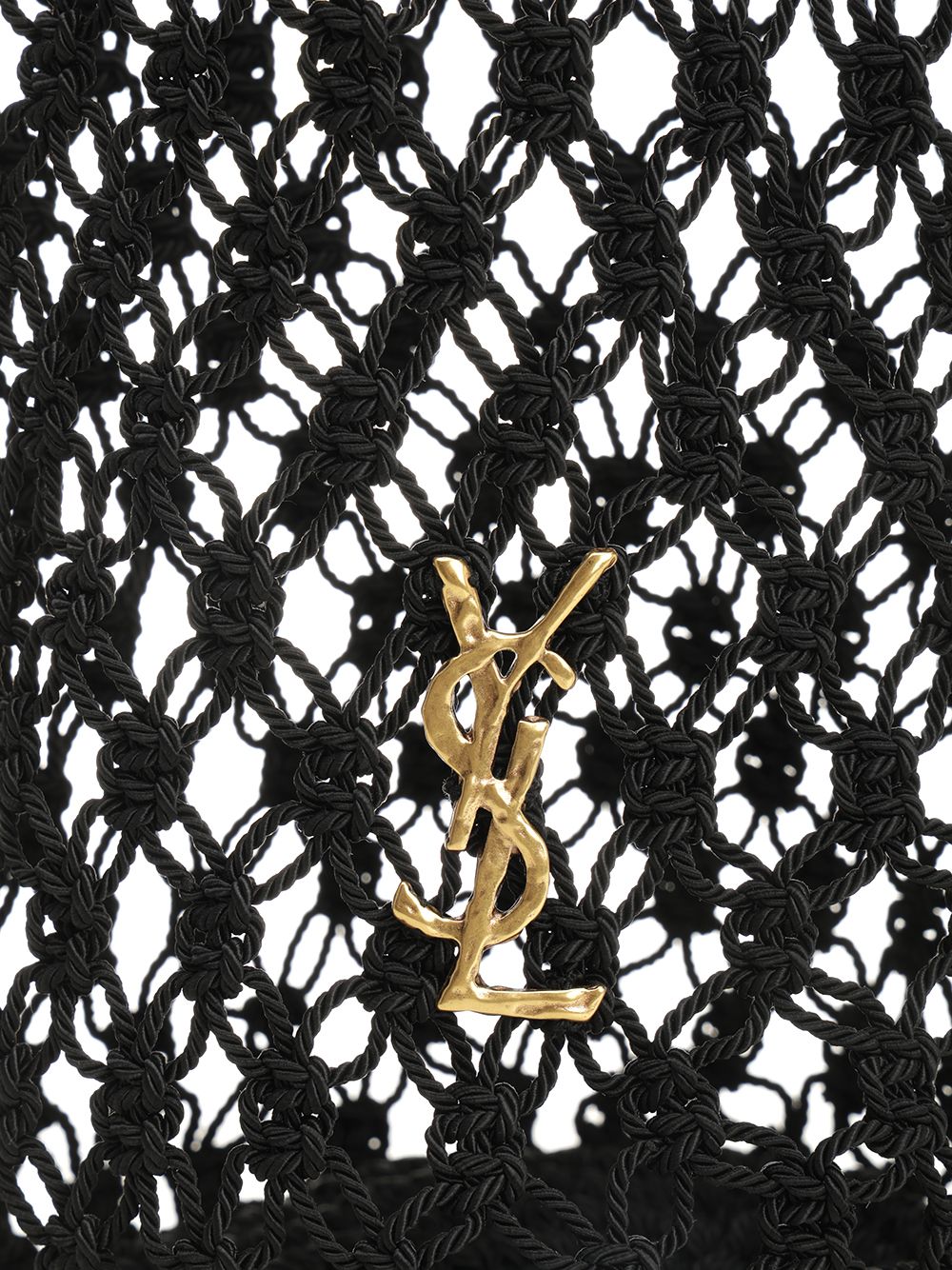 Saint Laurent Crochet Hobo Bag Shoulder Bags - Black | 4904e13229ecd85bae917eff366b7239684b2202