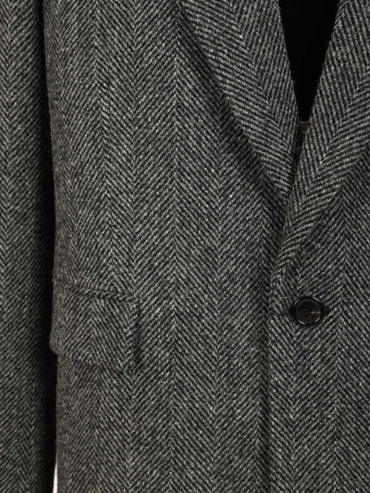 Saint Laurent Worsted Wool Jacket Jackets - Black | 986ea27e290d62a4ea5acbc6aadd3543052d4217