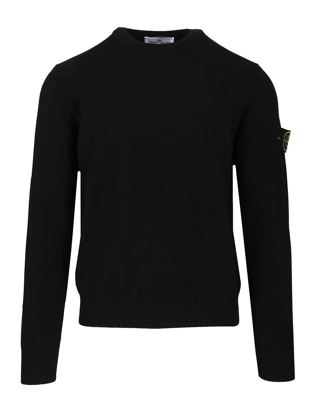 Stone Island Crew Neck Sweater Knitwear - Black | 7b4dedf39d9cd19ff3b7052643a806e09809f060