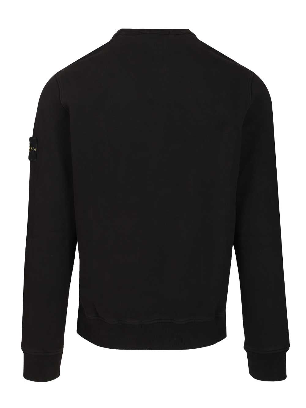 Stone Island Organic Cotton Sweater Sweatshirts - Black | d55e69ddea1569bf7d8fb8758f36007755d7f36e
