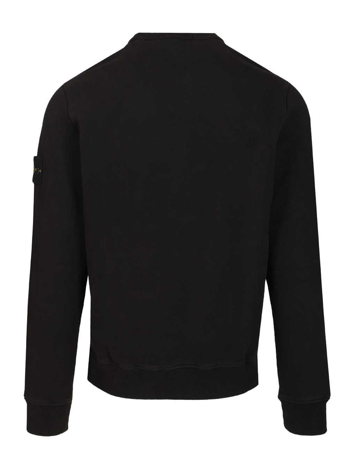 Stone Island Organic Cotton Sweater Sweatshirts - Black | d55e69ddea1569bf7d8fb8758f36007755d7f36e