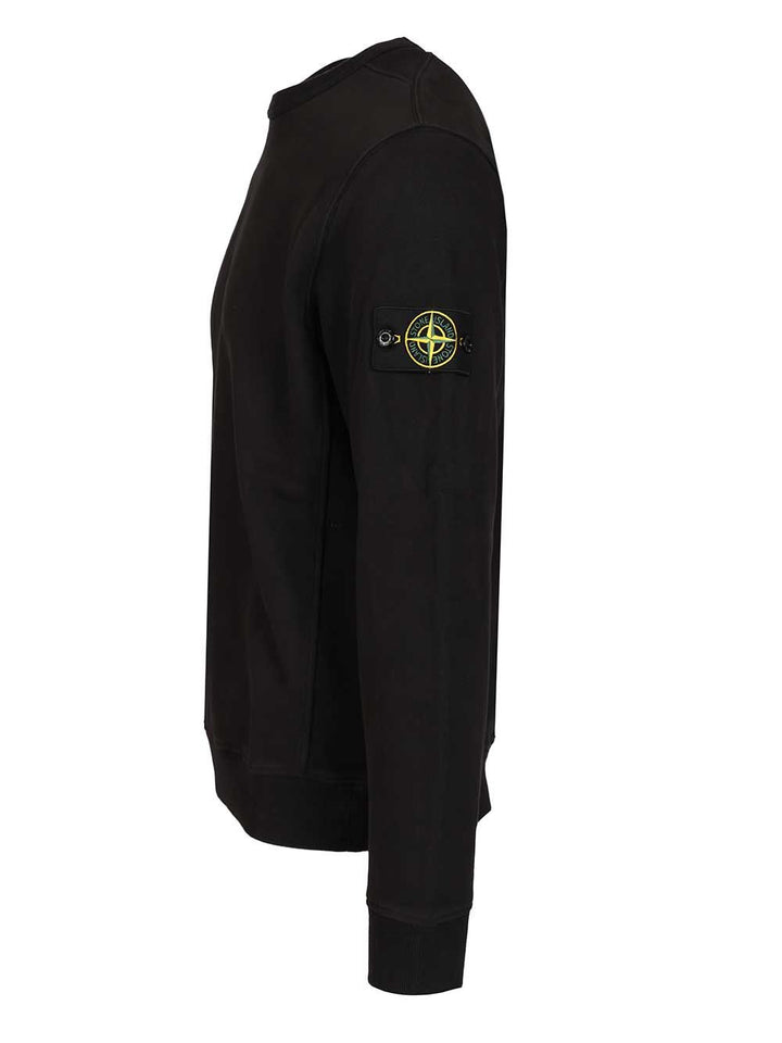 Stone Island Organic Cotton Sweater Sweatshirts - Black | 8b44f10c7c8bfc990ec67651bf2ca5b12706b46e