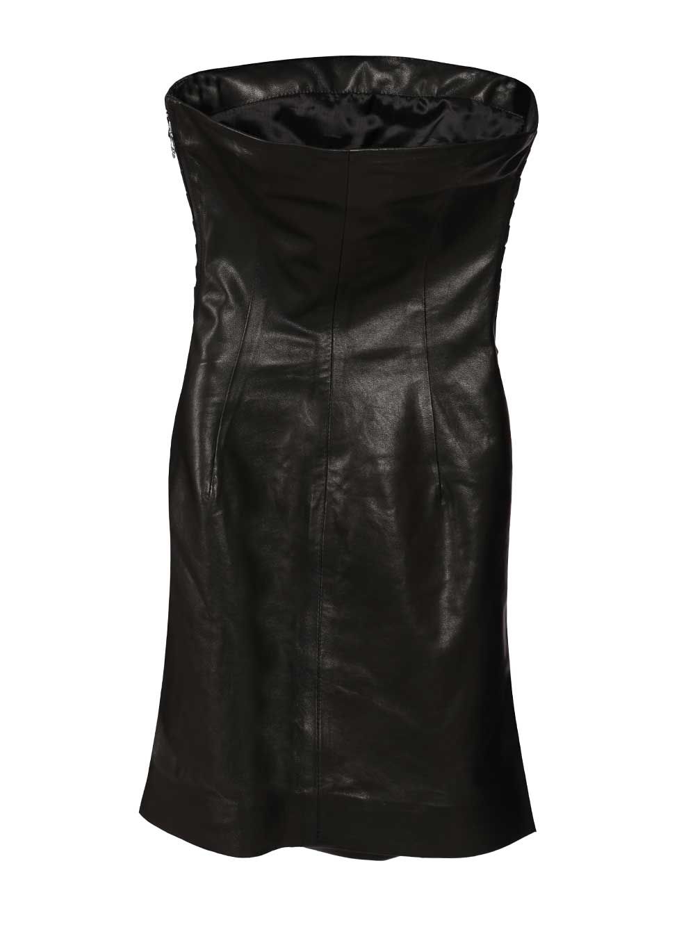 Amiri Leather Mini Dress Dresses - Black | cbab0ad03faac2f6b6c1beb75ba65baafa33e651