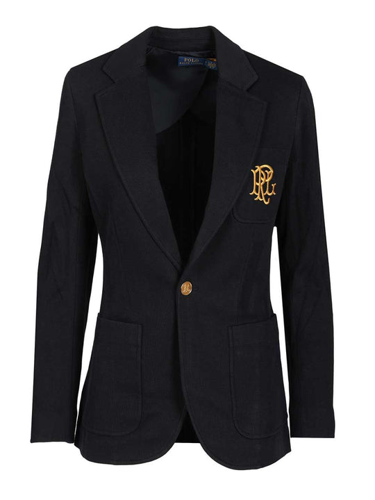 Blue Jacquard Blazer Jackets Blue