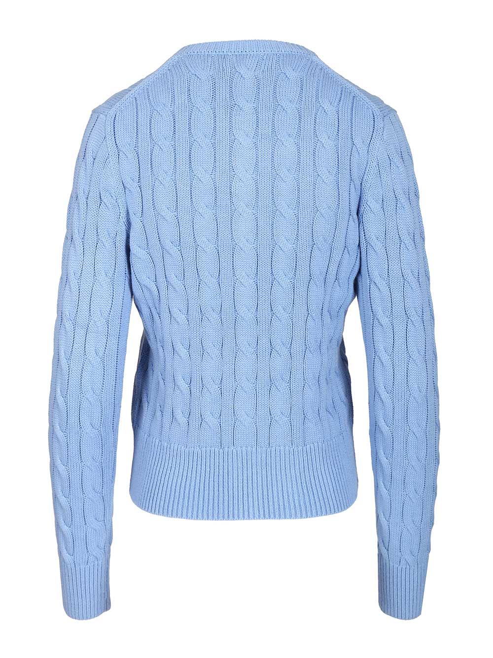 Polo Ralph Lauren Cotton Cardigan By Polo Ralph Lauren Knitwear - Light blue | 83eb9fcbb0d0290b454236512f60aaf6062ee9c5