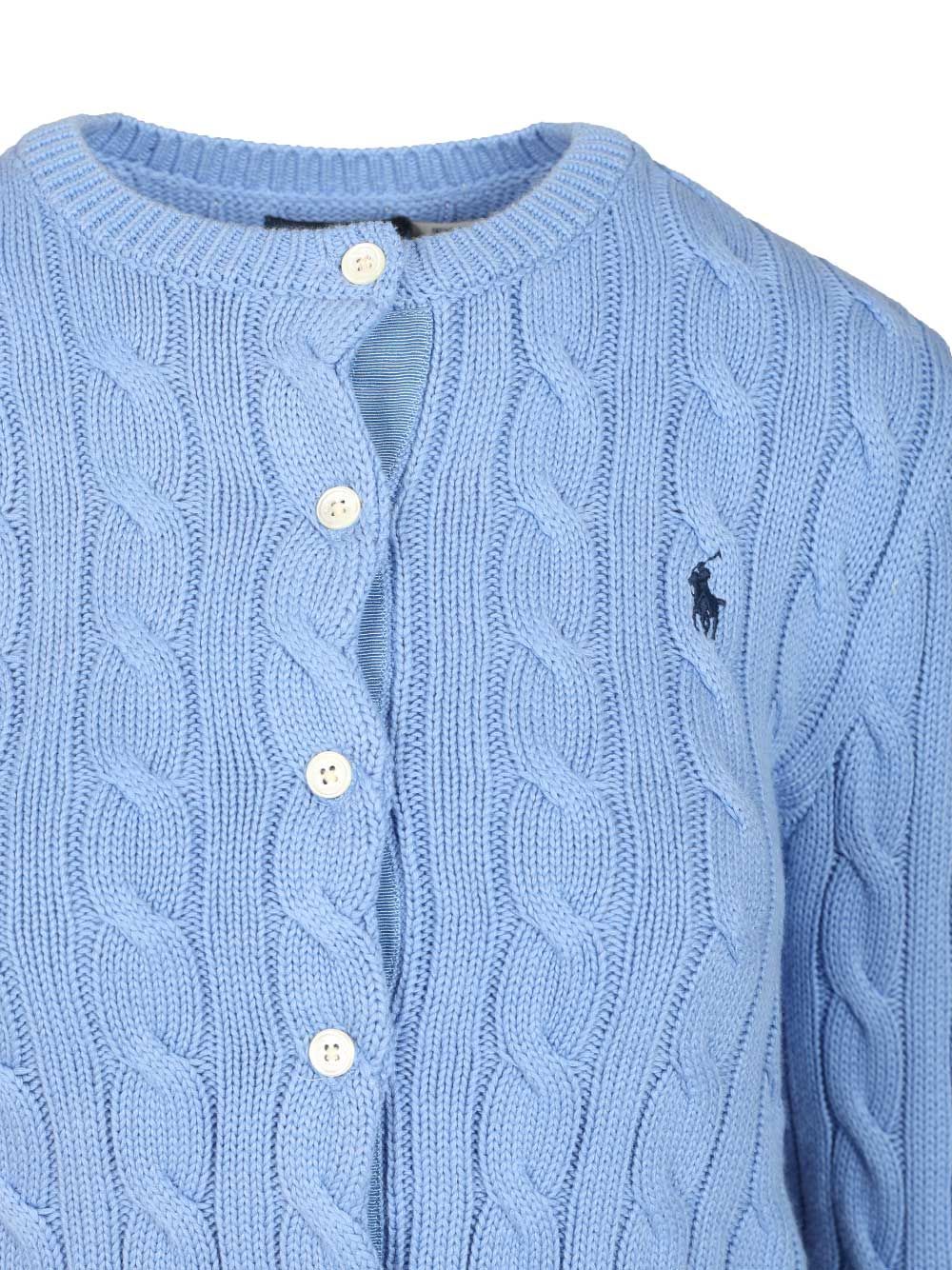 Polo Ralph Lauren Cotton Cardigan By Polo Ralph Lauren Knitwear - Light blue | 01fa5e36abb25bb8c6780f30a4d3e94b418ecc5c