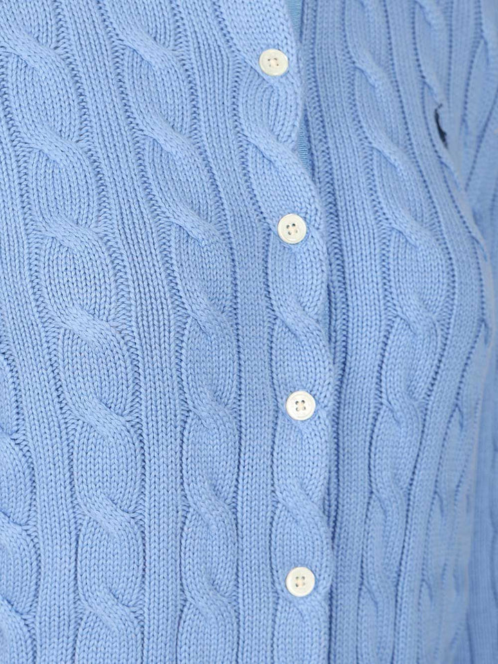 Polo Ralph Lauren Cotton Cardigan By Polo Ralph Lauren Knitwear - Light blue | 550d0f265e1c347c789809e0ac80cd29fd0ffce9