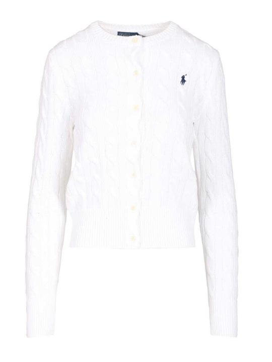 Cotton Cardigan By Polo Ralph Lauren Knitwear White
