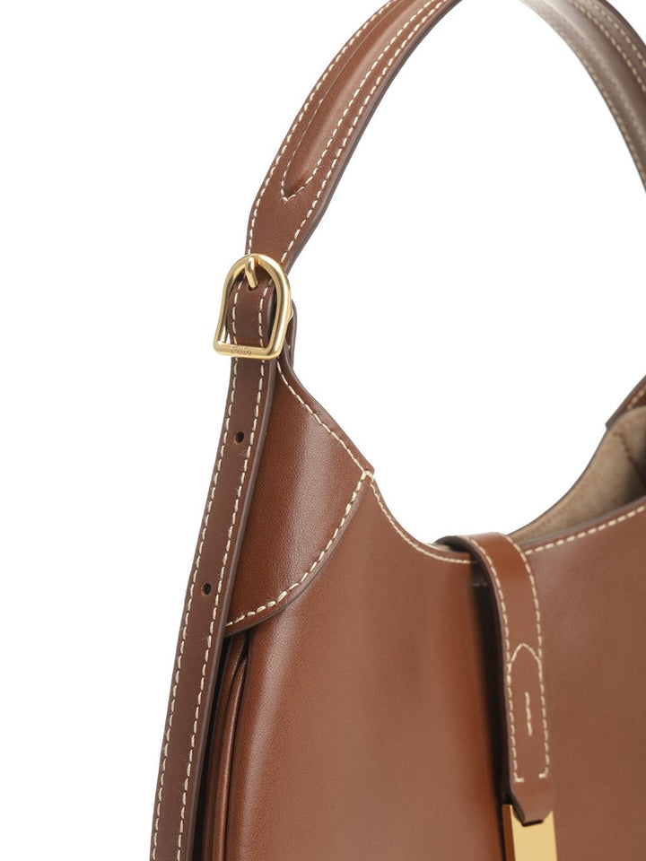 Polo Ralph Lauren Small Polo Id Leather Shoulder Bag Shoulder Bags - Brown | 08c420ec0860ebbf99ecf7818e3c6e9afc4df06c