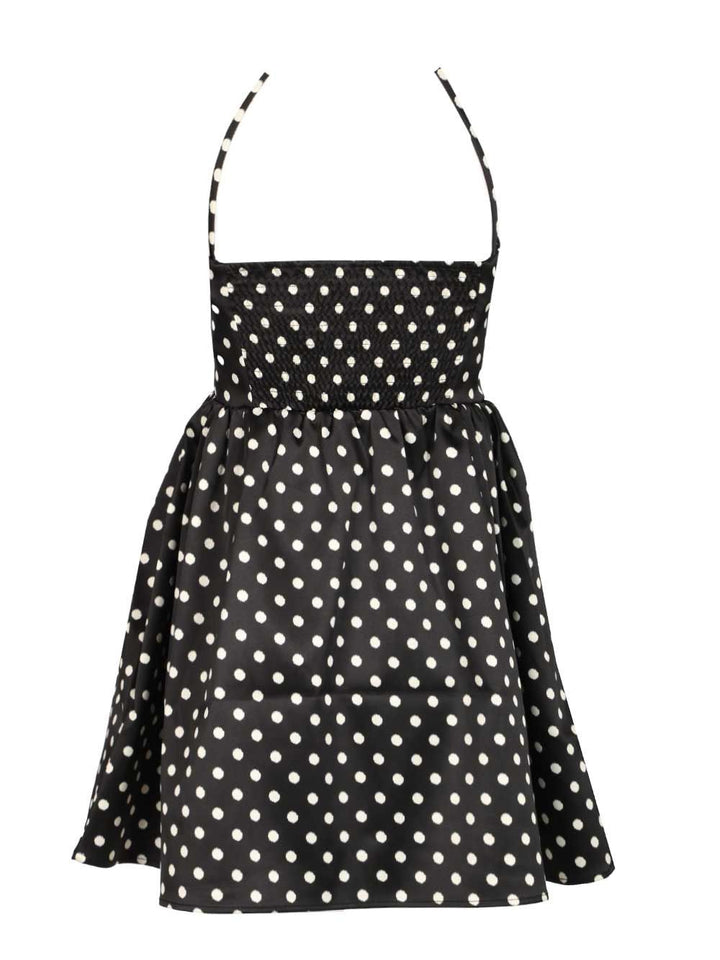 Ganni Polka Dot Mini Dress Dresses - Black | b2646ec3603a033edb630e3973de250bf9bad1bb