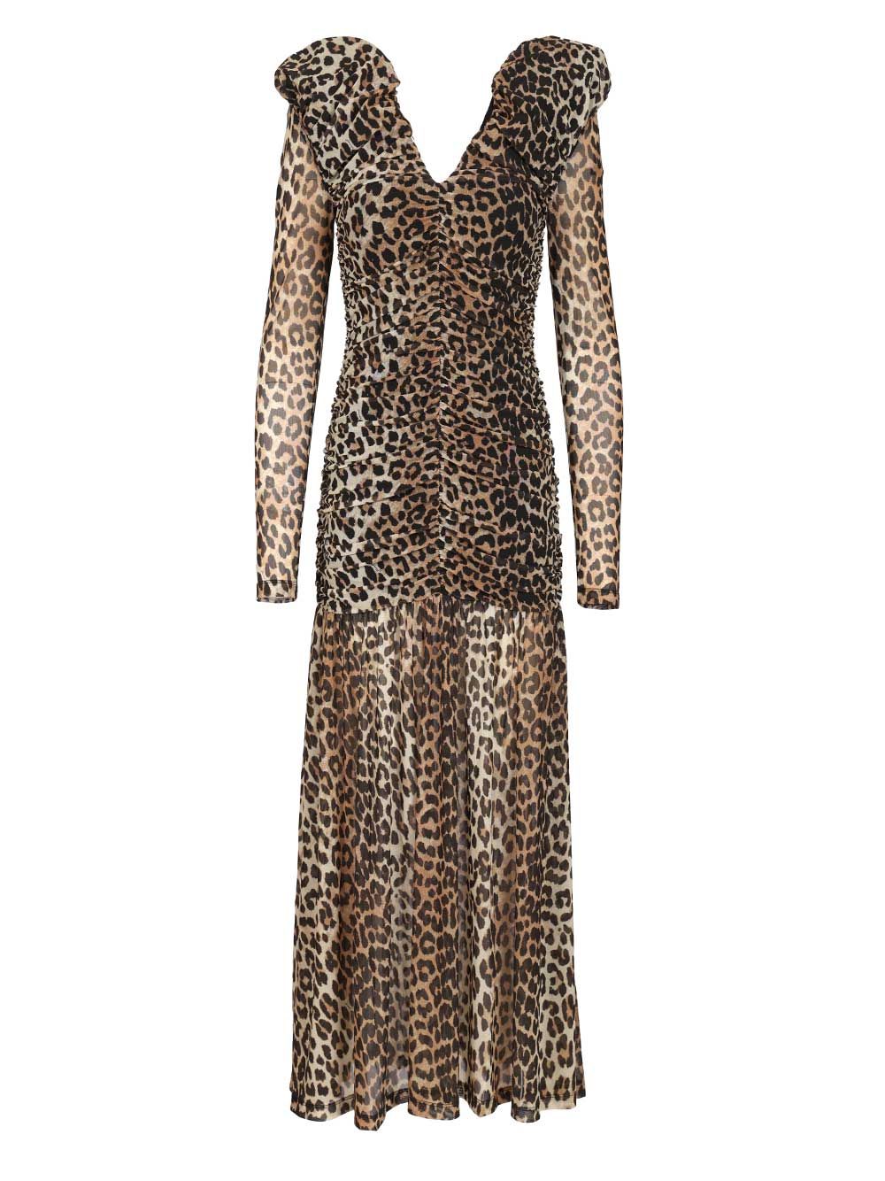 Ganni Leopard Print Dress Dresses - Animalier | a4cc726162c9a9d21297f01deed3acb60fbbb64e