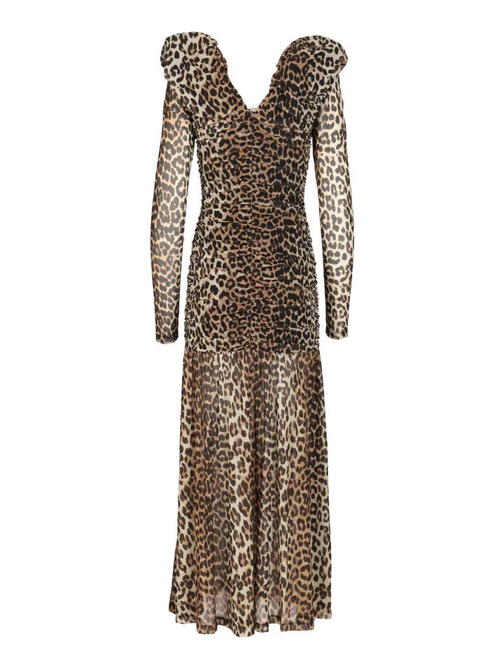 Ganni Leopard Print Dress Dresses - Animalier | a7db240a75648bf2368be0b517089c138a390cab