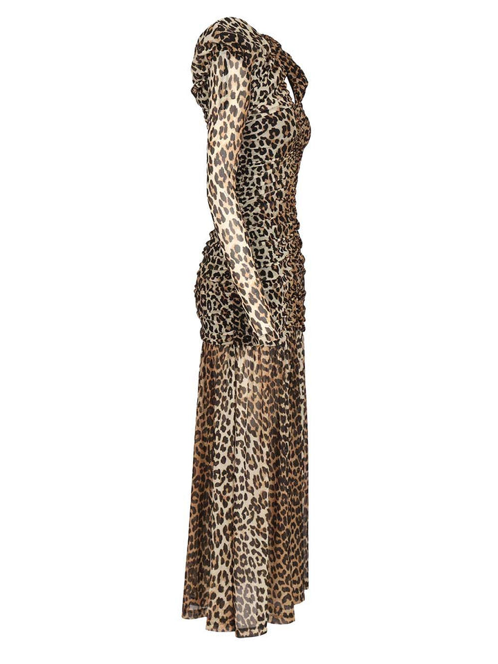 Ganni Leopard Print Dress Dresses - Animalier | a12815d66bcce814758b8657b791d2267c634cae