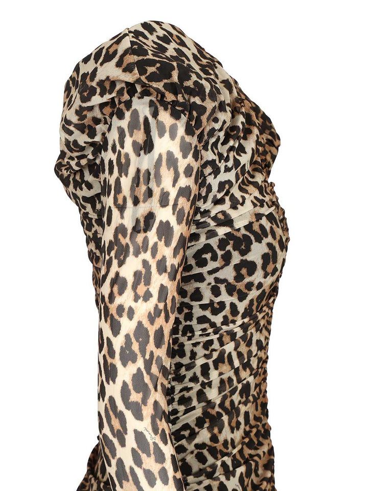 Ganni Leopard Print Dress Dresses - Animalier | b54e7251a3530d11931d302dbf651ba4d7bc1ebd