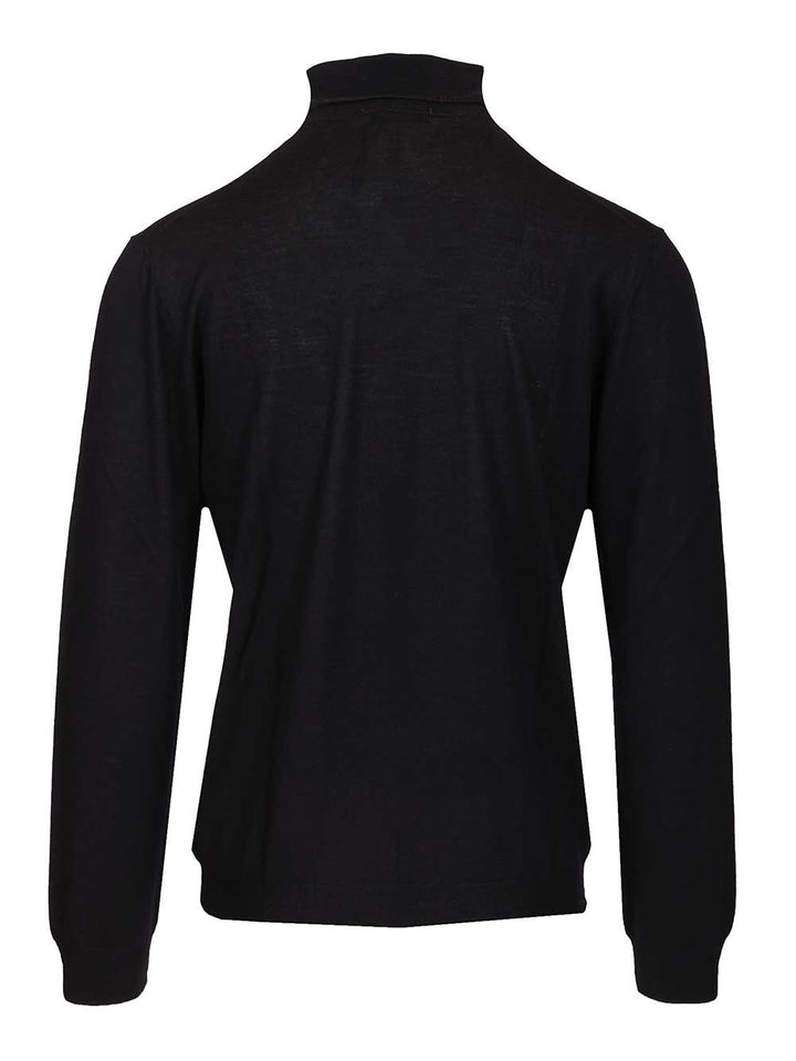 Al Duca D'Aosta Merino Wool Turtleneck Knitwear - Blue | 20d83d4e60256925794e54a4d9dad3825719bb7a