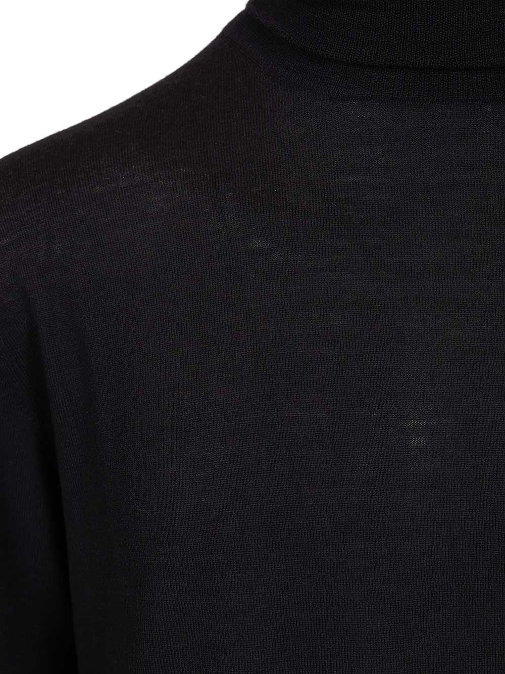 Al Duca D'Aosta Merino Wool Turtleneck Knitwear - Blue | 9b8d5ef568c7acfd849803c779fefab37aeb4aa6