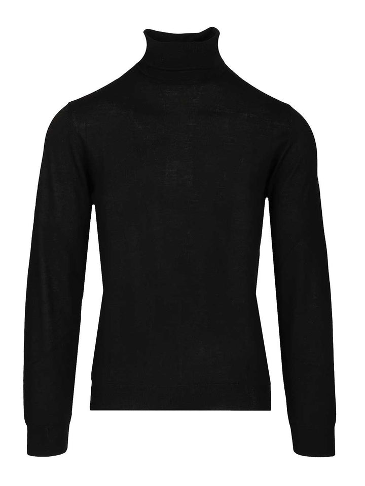 Al Duca D'Aosta Merino Wool Turtleneck Knitwear - Black | c2d8633e437cdf061d224c95088aa32e07796771
