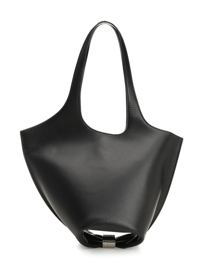 The Attico La Scoop Shoulder Bags - Black | 6cb64327eb035bf050a0456f635ef1dbe4d9bf19