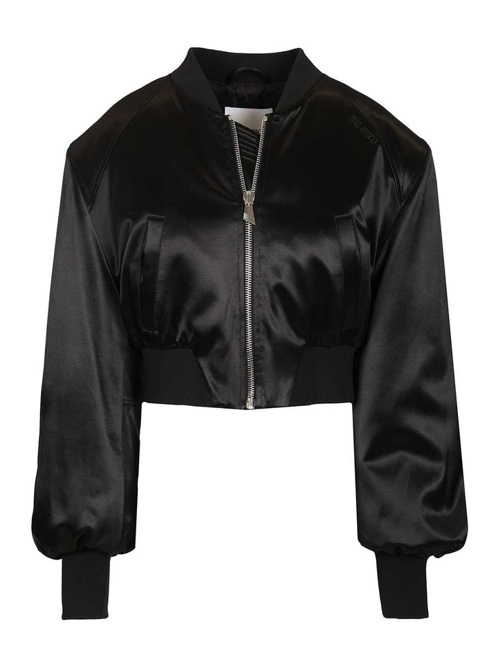 The Attico Satin Bomber Jacket Jackets - Black | 4ae0c120171403b4989823ae83371be23c6093a5