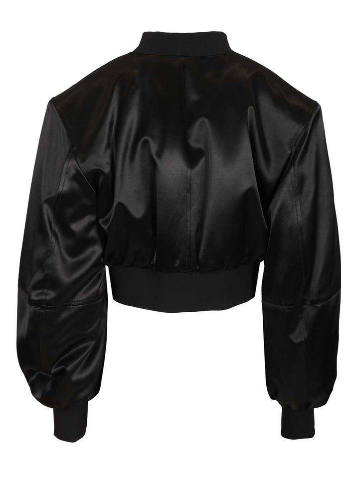 The Attico Satin Bomber Jacket Jackets - Black | a57ff2ff3f150f0390bef78625516a67207e25a2