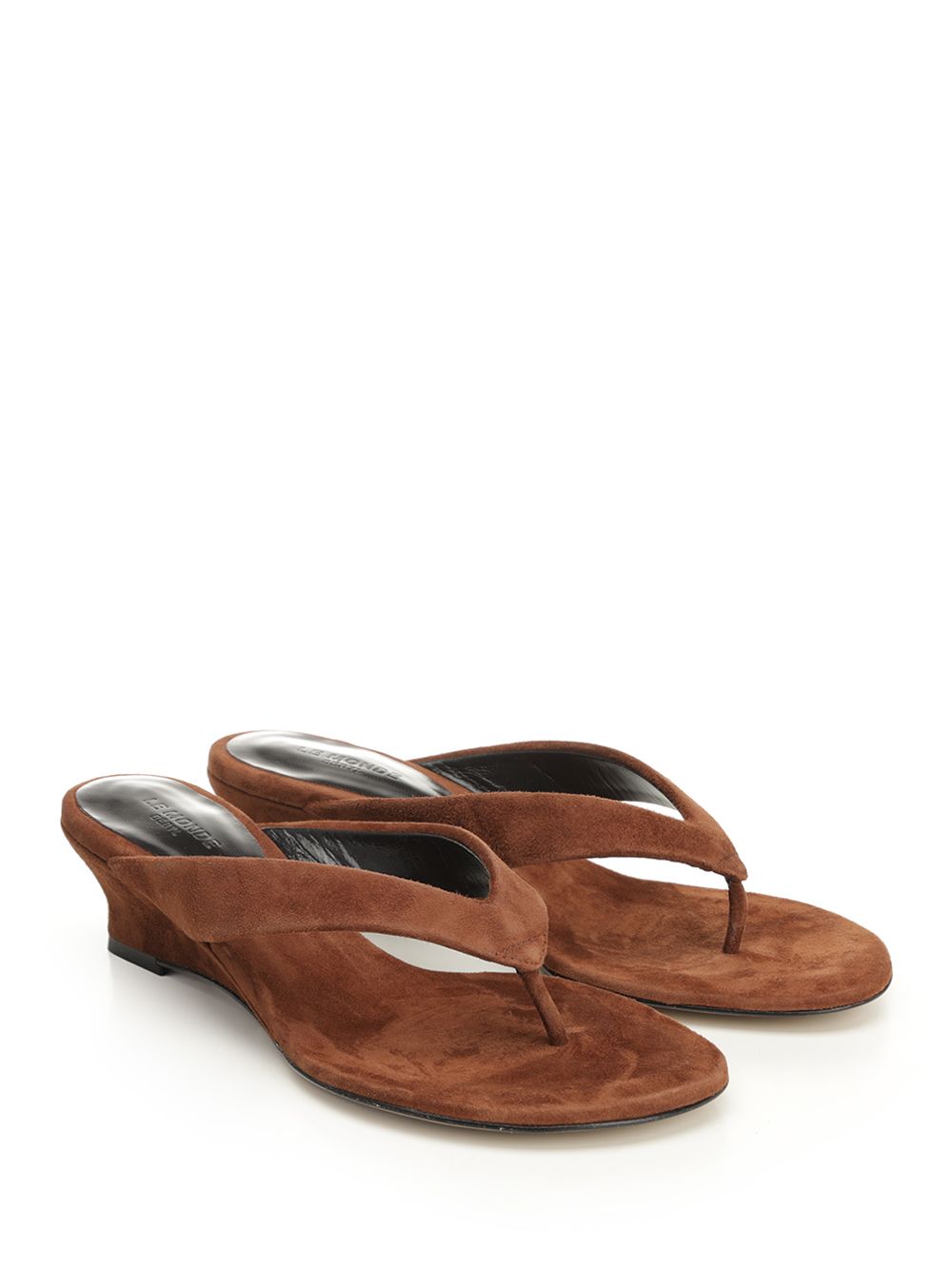 Le Monde Beryl Micro Wedge Thong Sandals - Brown | ac1127ca0a427883426be9254da374dead85df45