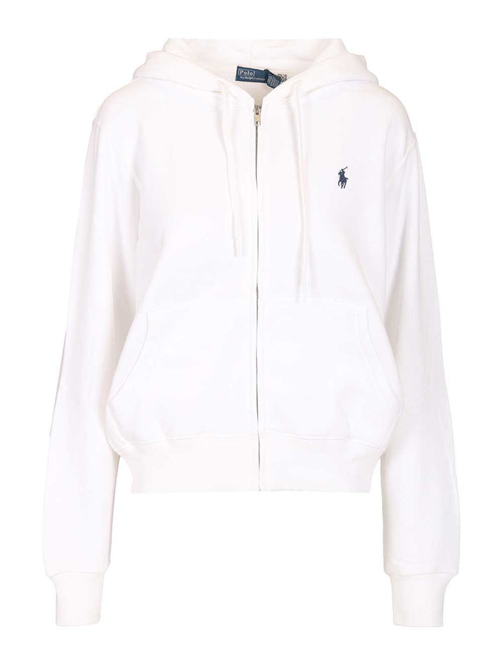 Polo Ralph Lauren Zip-Up Hoodie Sweatshirts - White | 015ce2555a5e94b4cf6ae5136d45fd4f94f53d2e