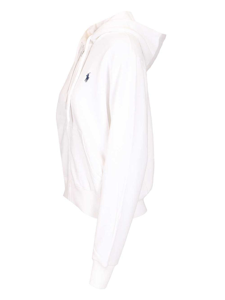 Polo Ralph Lauren Zip-Up Hoodie Sweatshirts - White | 2b6b66e6c6602ab5063fc9cce6e0250d6a79eaba