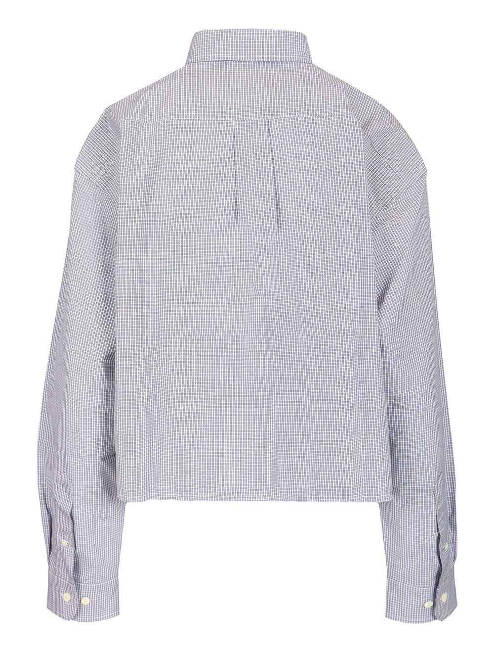 Miu Miu Poplin Shirt Shirts - Blue | 5c05e0941bf79b4258a8668fec705272190425bf