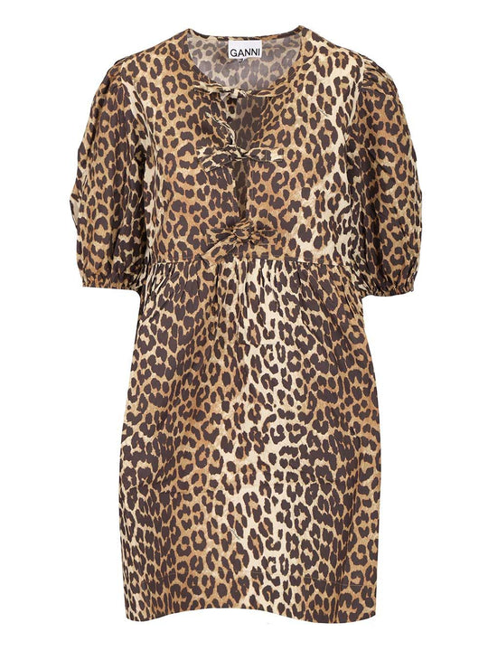 Leopard Print Mini Dress Dresses Animalier