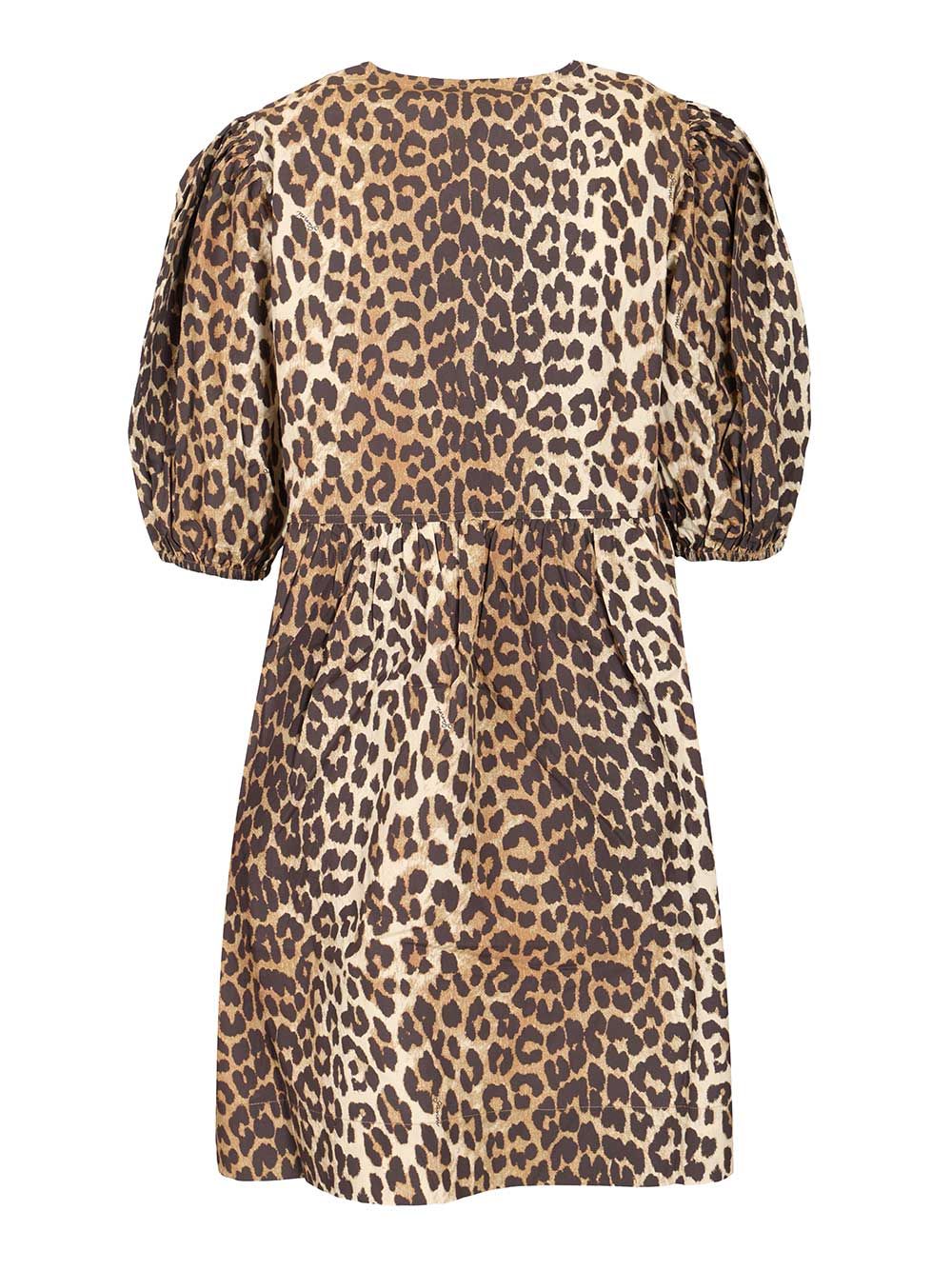 Ganni Leopard Print Mini Dress Dresses - Animalier | 622ee4c41510e67276fe57b97b709378f6212939