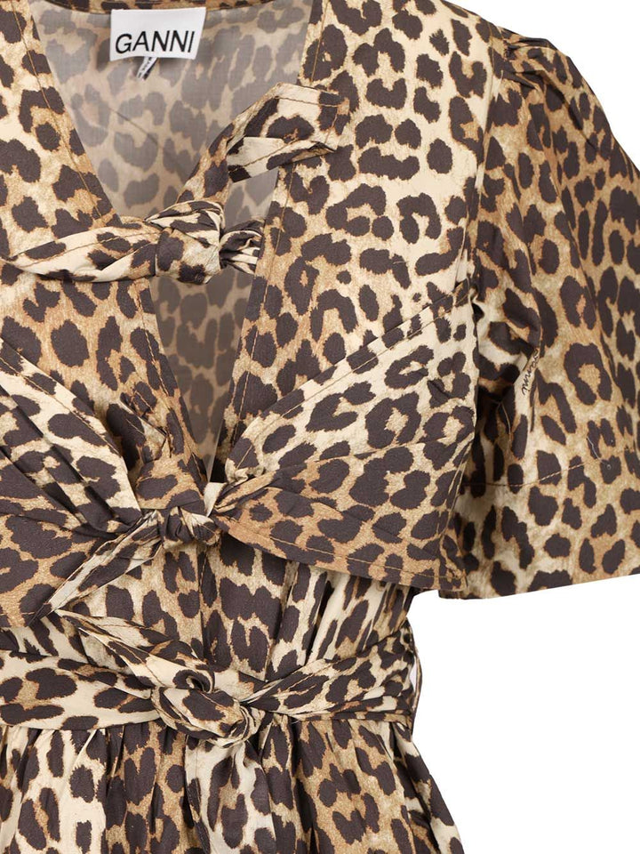 Ganni Leopard-Print Midi Dress Dresses - Animalier | 167d56f924d25ac35efba7d620515bdf6dcdc09e