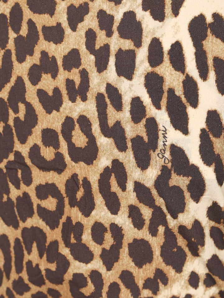 Ganni Leopard-Print Midi Dress Dresses - Animalier | 7f88b10b471e98a73df5f76c6d76b6321a0ab66d