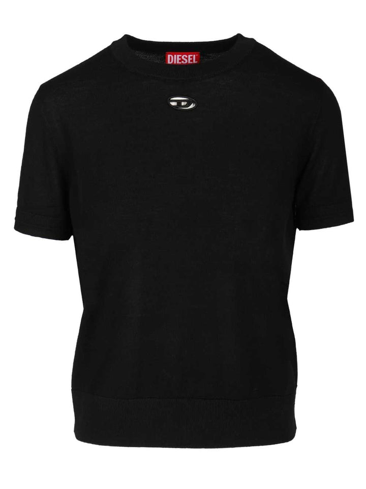 Diesel Wool Sweater T-Shirt - Black | 755a2599621b3a49352195372528916bb341cdb3
