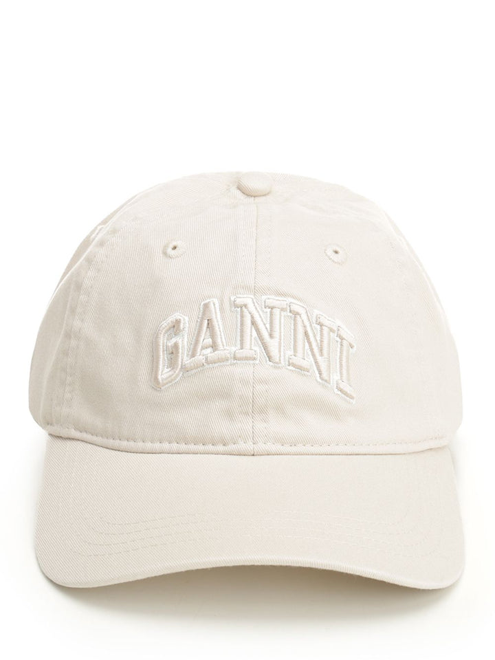Ganni Cotton Hat Hats - White | 2b7980a5e80349a25449c8897153368d2a302ead