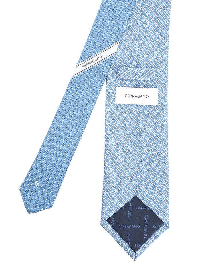 Ferragamo Silk Tie Scarves And Foulards - Light blue | 912ead36d95318e7956528e483bf870ffa772f7f