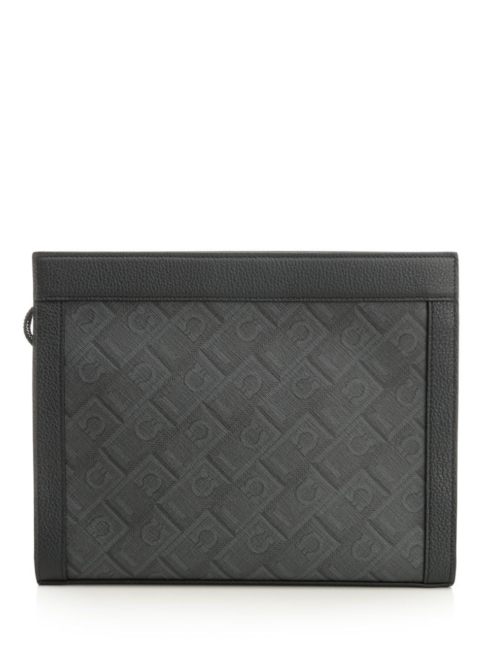 Ferragamo Pouch Monogram Wallets - Black | 02b6c7e54f0bb40912b1af5f75e28742fd949732