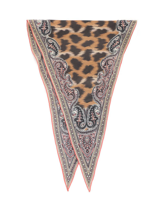 Multicolor Print Rhombus Foulard Scarves And Foulards Animalier