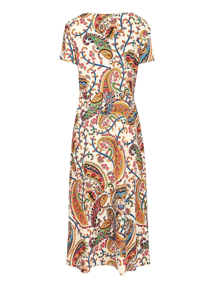 Etro Printed Short Sleeve Midi Dress Dresses - Multicolor | 46deebb76803165dfe8fe60d652965cf6b8dcbde