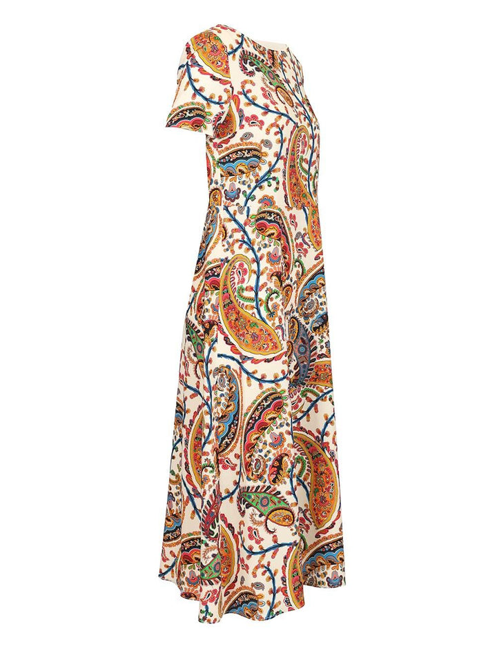 Etro Printed Midi Dress Dresses - Multicolor | 92d3265aa44b615f5042fdd7e2d4c5d43c5bef56