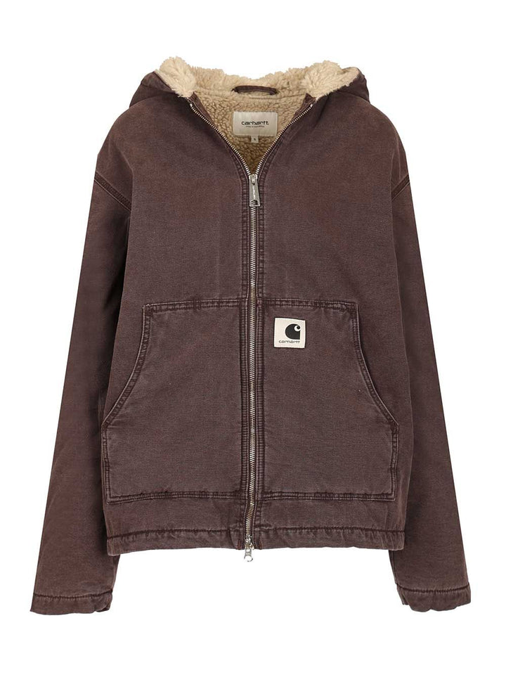 Carhartt Wip Women’s Hooded Mitch Jacket Jackets - Brown | 029f7dc790db8589602c0bd627fe6fa85938e688