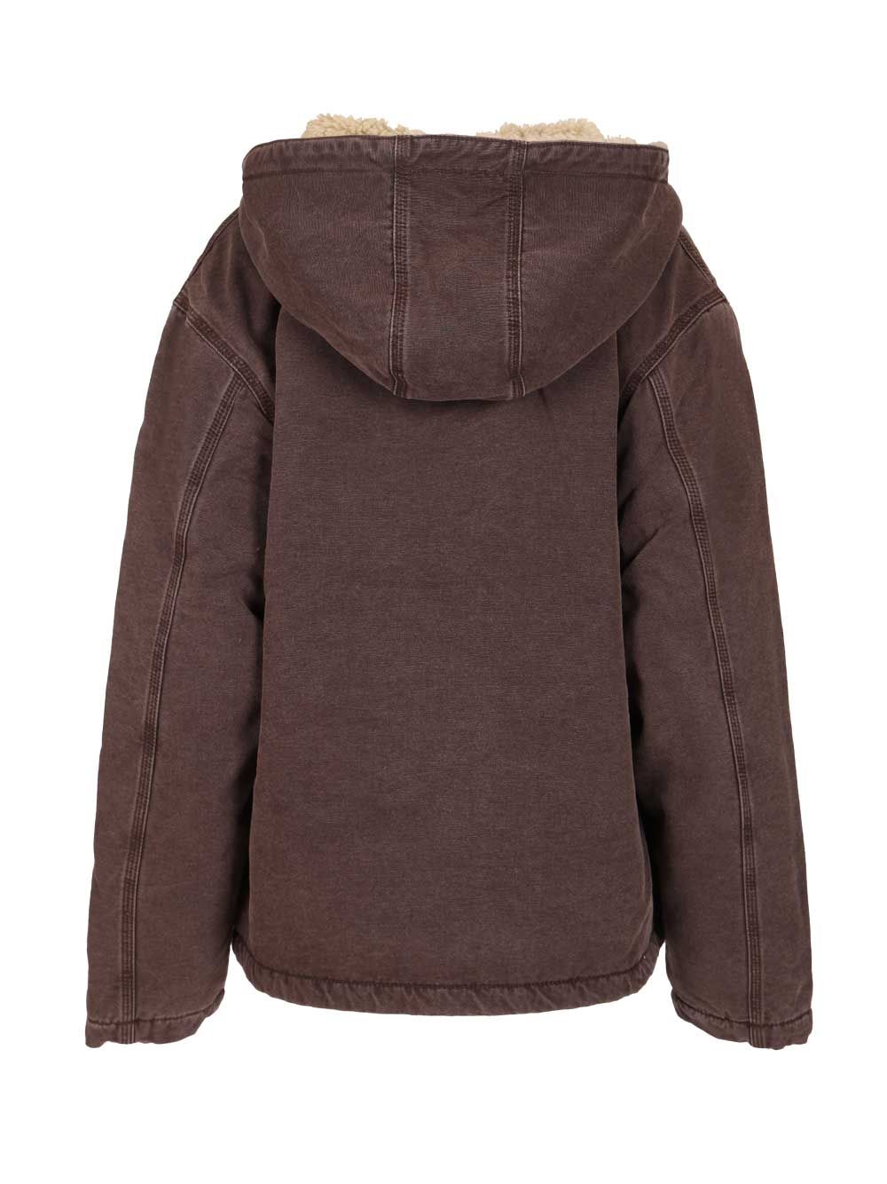 Carhartt Wip Women’s Hooded Mitch Jacket Jackets - Brown | 124177429ed03a14dbe0f3d98dbb224fe95a1373