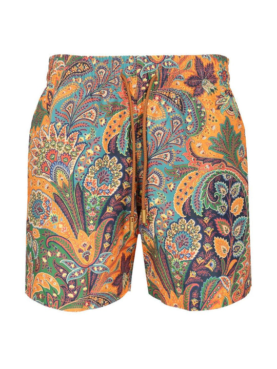 Swimsuit With Paisley Print Swimwear Multicolor