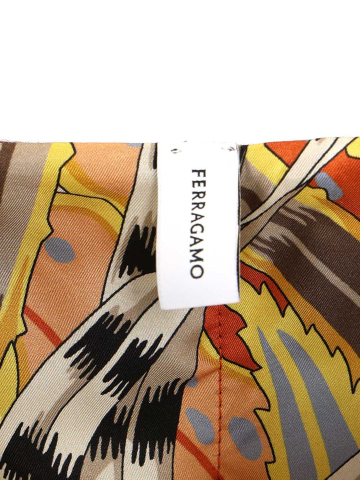 Ferragamo Reversible Hood With Rooster Print Scarves And Foulards - Brown | 0f02b210042d3ab059e2bd548b576255d06403ea