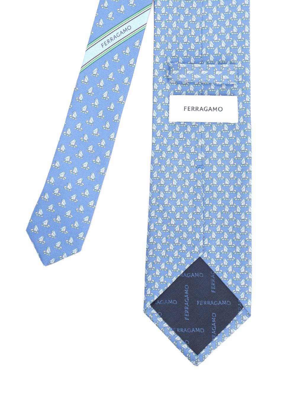 Ferragamo Silk Tie Scarves And Foulards - Light blue | 8ee493dace25c0f7f01bb480f89752d21387ad0a